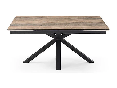 Table extensible 180/260 cm céramique effet bois pied croisé - TEXAS 04