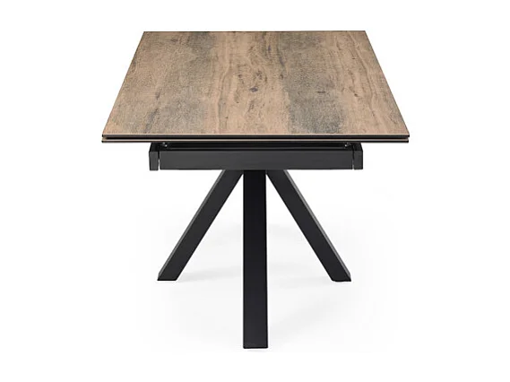 Table extensible 180/260 cm céramique effet bois pied croisé - TEXAS 04