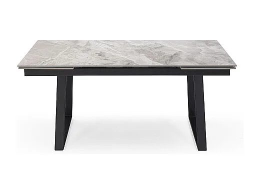 Table extensible 180/260 cm céramique marbré laqué pieds luge - DAKOTA 02