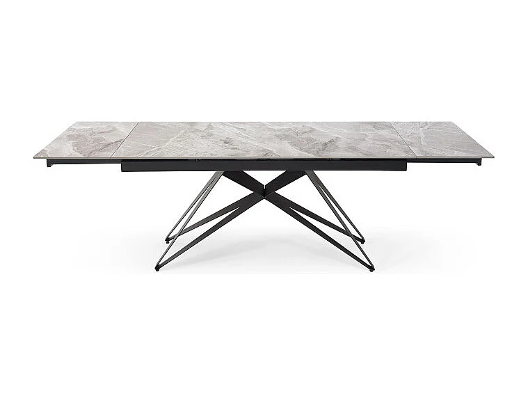 Table extensible 180/260 cm céramique marbré laqué pied géométrique - DAKOTA 03