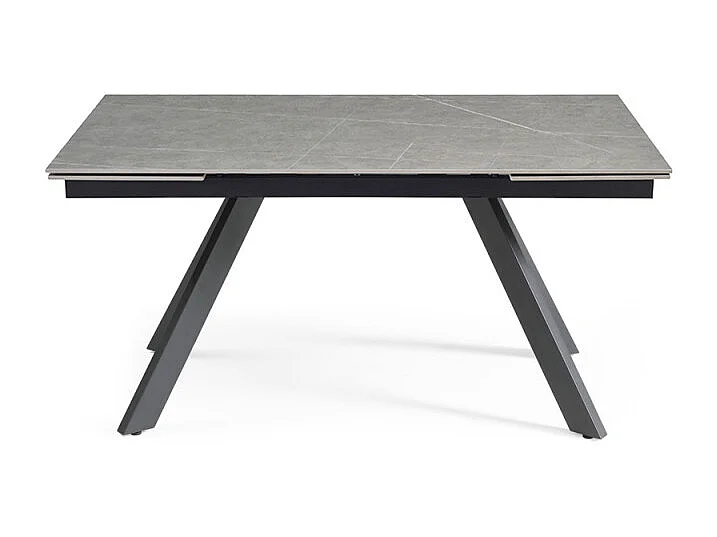 Table extensible 180/260 cm céramique gris marbré pieds inclinés - ARIZONA 08