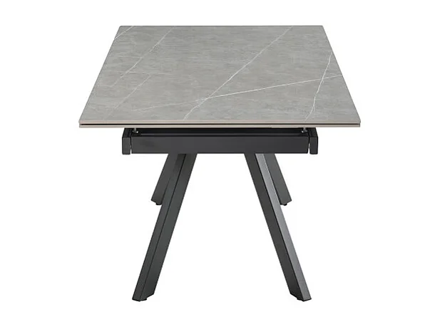 Table extensible 180/260 cm céramique gris marbré pieds inclinés - ARIZONA 08