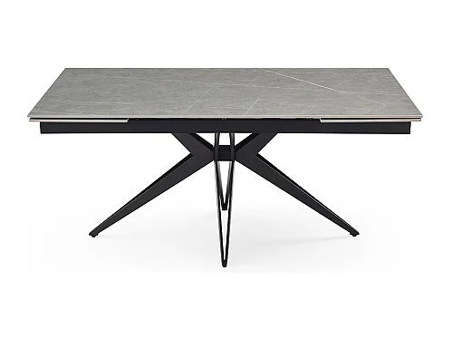 Table extensible 180/260 cm céramique gris marbré pied étoile - ARIZONA 06
