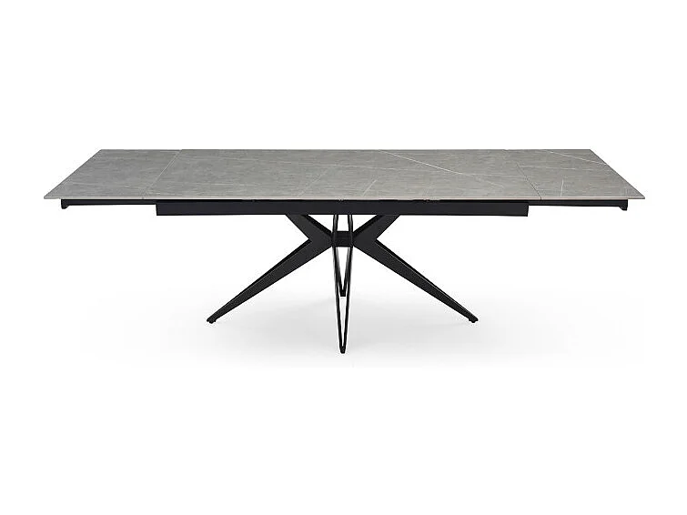 Table extensible 180/260 cm céramique gris marbré pied étoile - ARIZONA 06