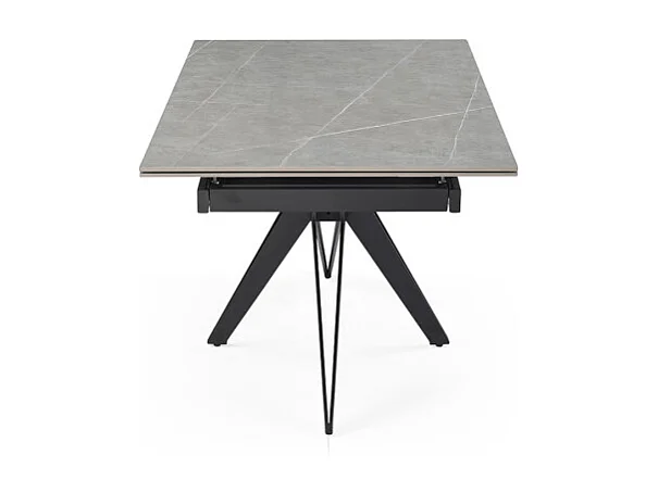 Table extensible 180/260 cm céramique gris marbré pied étoile - ARIZONA 06