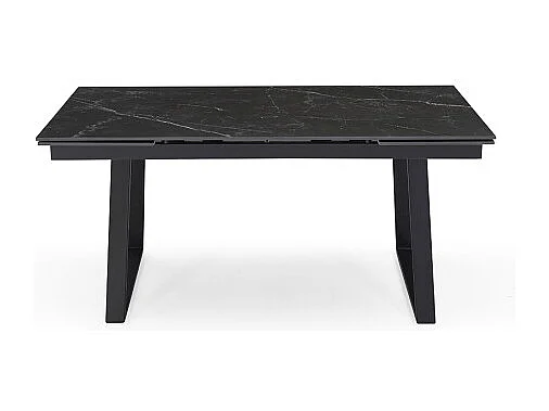 Table extensible 180/260 cm céramique noir marbré pieds luge - INDIANA 02