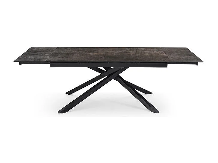 Table extensible 180/260 cm céramique gris vieilli pied torsadé - MAINE 05