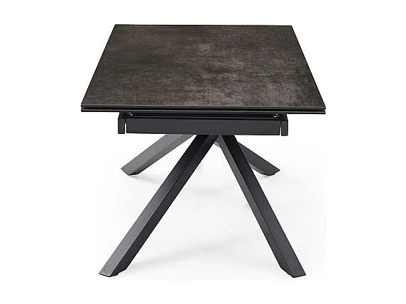 Table extensible 180/260 cm céramique gris vieilli pied torsadé - MAINE 05