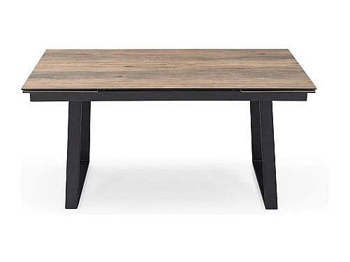 Table extensible 180/260 cm céramique effet bois pieds luge - TEXAS 02