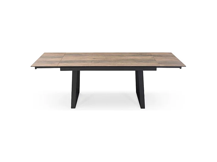 Table extensible 180/260 cm céramique effet bois pieds luge - TEXAS 02