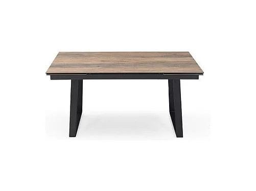Table extensible 180/260 cm céramique effet bois pieds luge - TEXAS 02