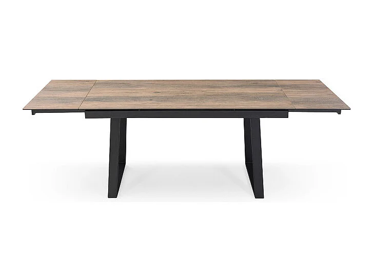 Table extensible 180/260 cm céramique effet bois pieds luge - TEXAS 02