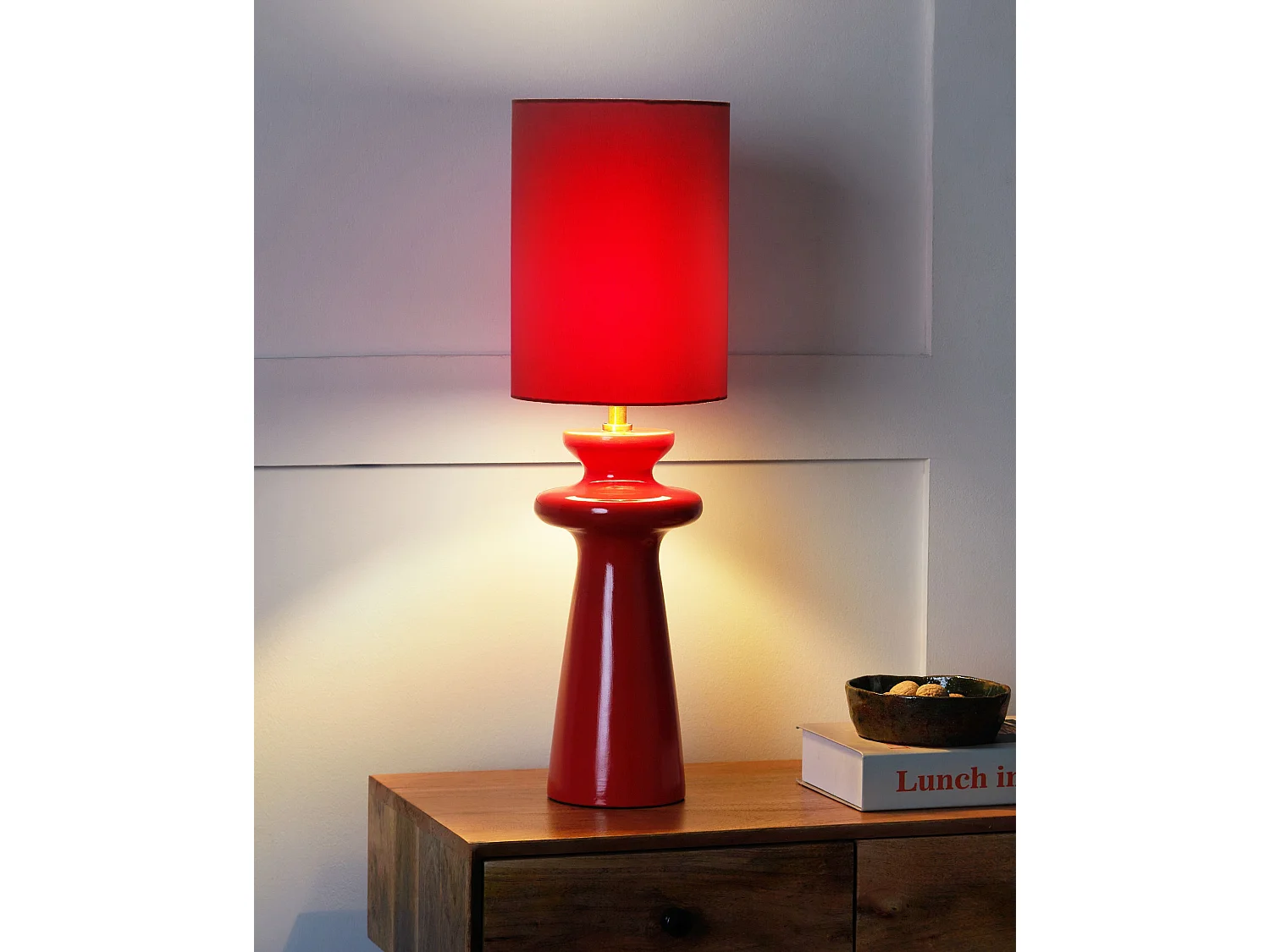 Lampe à poser OTEROS Rouge