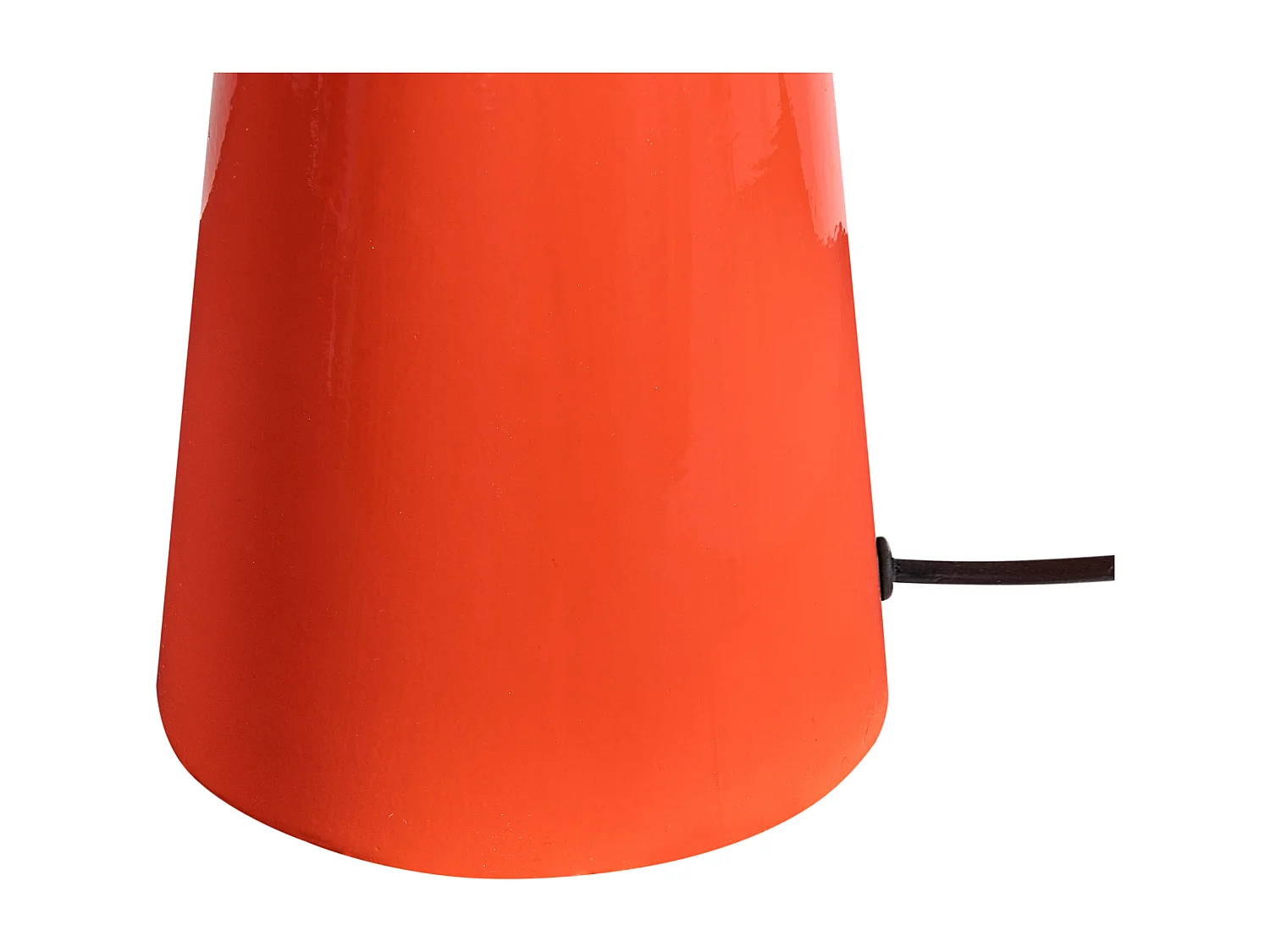 Tischlampe Keramik Vasenform rot mit Schirm Kunstwildleder Trommelform Oteros