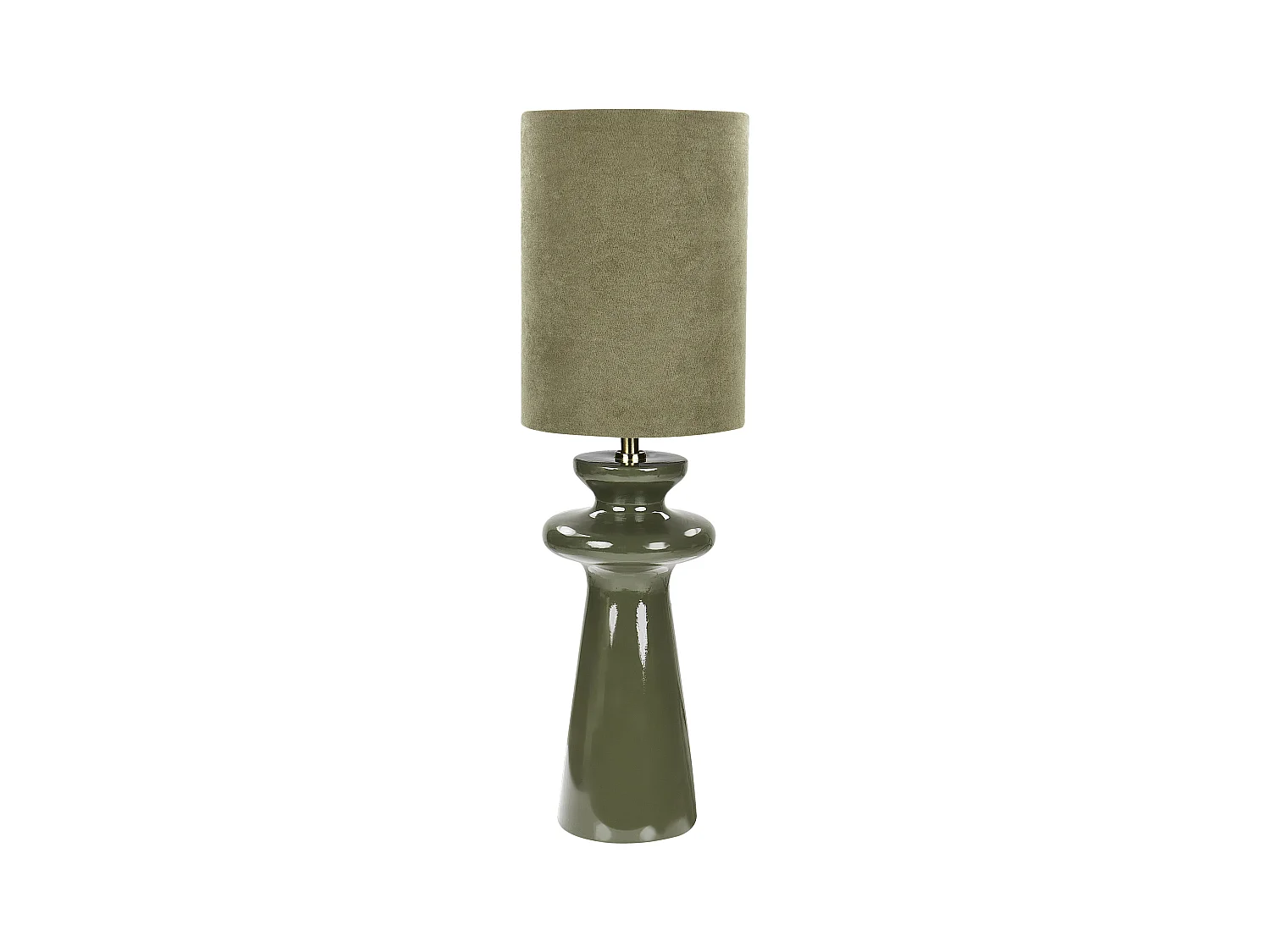 Tischlampe aus Kunstwildleder Grün OTEROS
