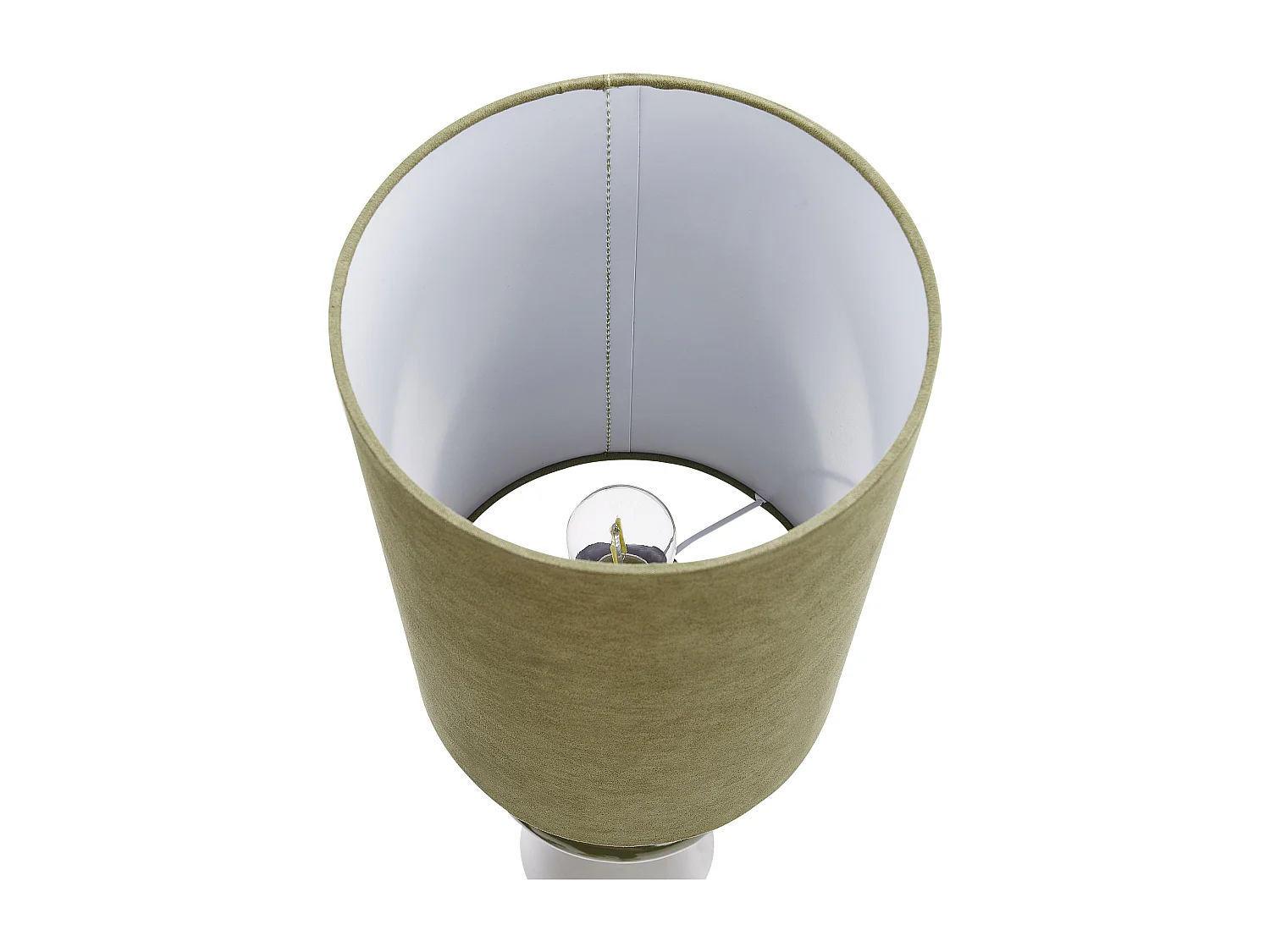 Tischlampe aus Kunstwildleder Grün OTEROS