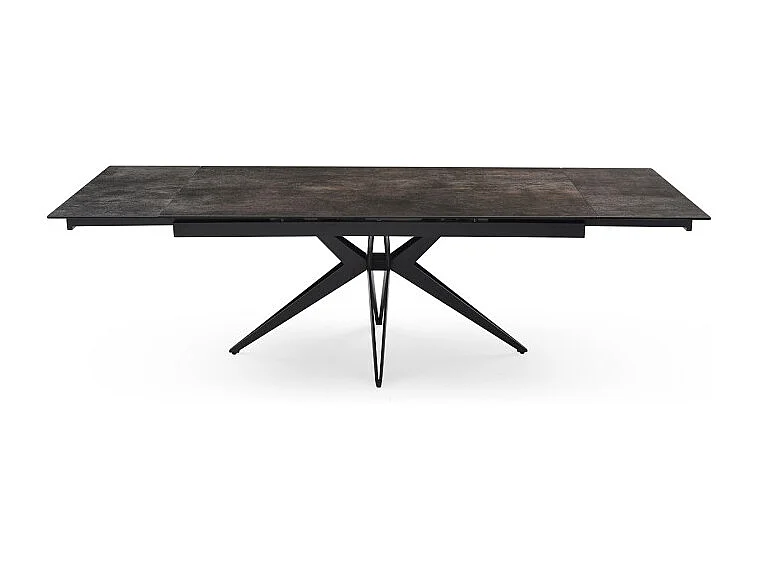 Table extensible 180/260 cm céramique gris vieilli pied étoile - MAINE 06