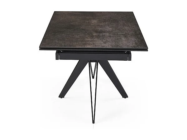 Table extensible 180/260 cm céramique gris vieilli pied étoile - MAINE 06