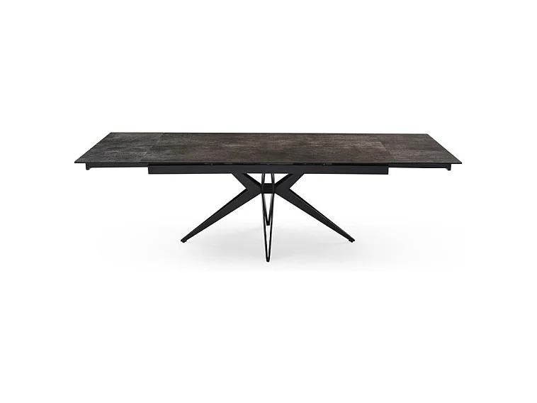 Table extensible 180/260 cm céramique gris vieilli pied étoile - MAINE 06