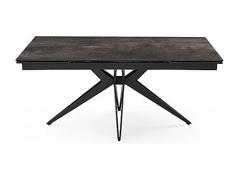 Table extensible 180/260 cm céramique gris vieilli pied étoile - MAINE 06
