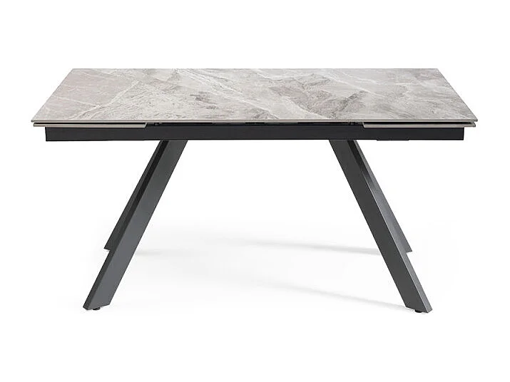 Table extensible 180/260 cm céramique marbré laqué pieds inclinés - DAKOTA 08