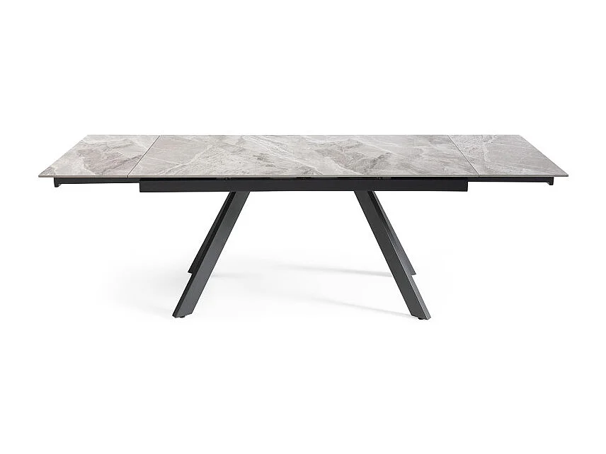 Table extensible 180/260 cm céramique marbré laqué pieds inclinés - DAKOTA 08