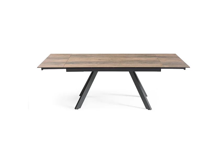 Table extensible 180/260 cm céramique effet bois pieds inclinés - TEXAS 08