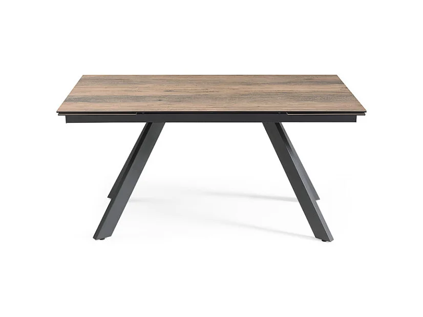 Table extensible 180/260 cm céramique effet bois pieds inclinés - TEXAS 08
