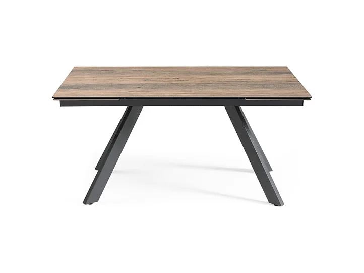 Table extensible 180/260 cm céramique effet bois pieds inclinés - TEXAS 08