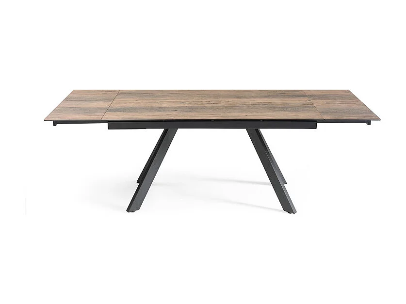Table extensible 180/260 cm céramique effet bois pieds inclinés - TEXAS 08