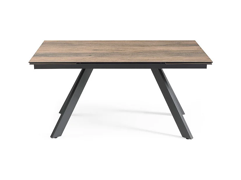 Table extensible 180/260 cm céramique effet bois pieds inclinés - TEXAS 08