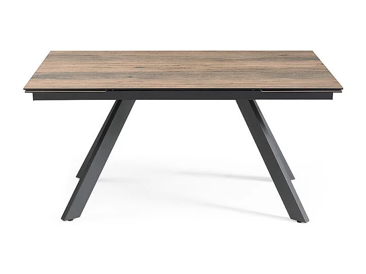 Table extensible 180/260 cm céramique effet bois pieds inclinés - TEXAS 08