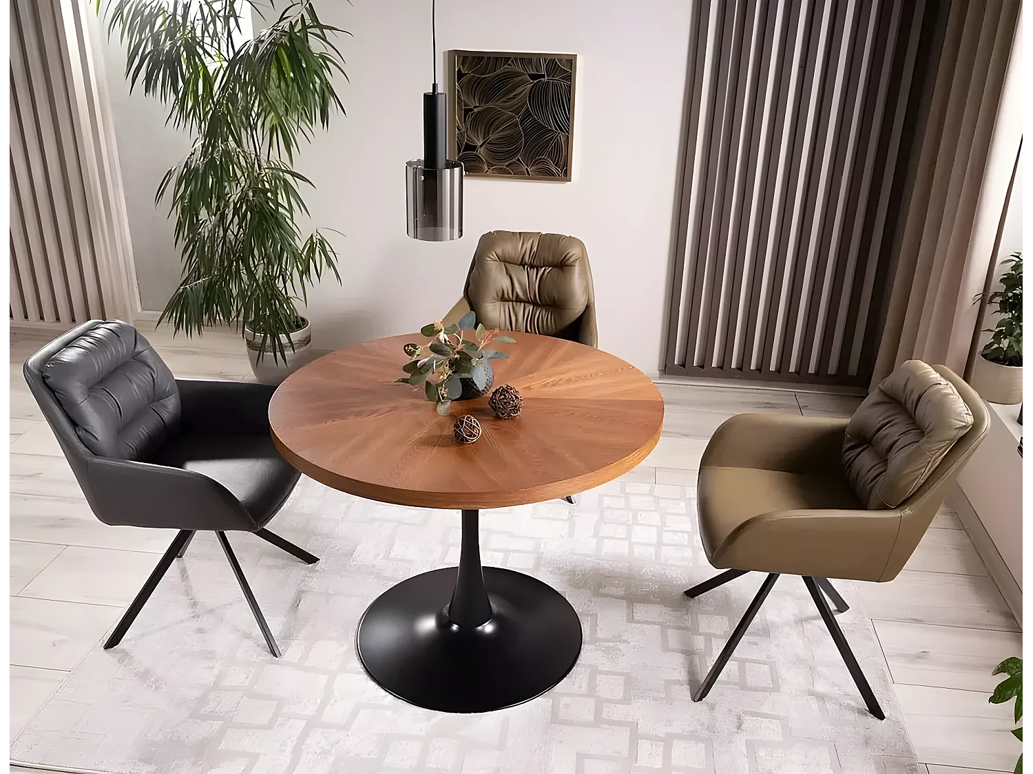 Table à manger Amadeo/o100/Marron