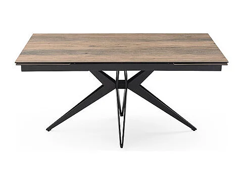Table extensible 180/260 cm céramique effet bois pied étoile - TEXAS 06