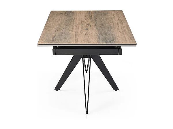 Table extensible 180/260 cm céramique effet bois pied étoile - TEXAS 06