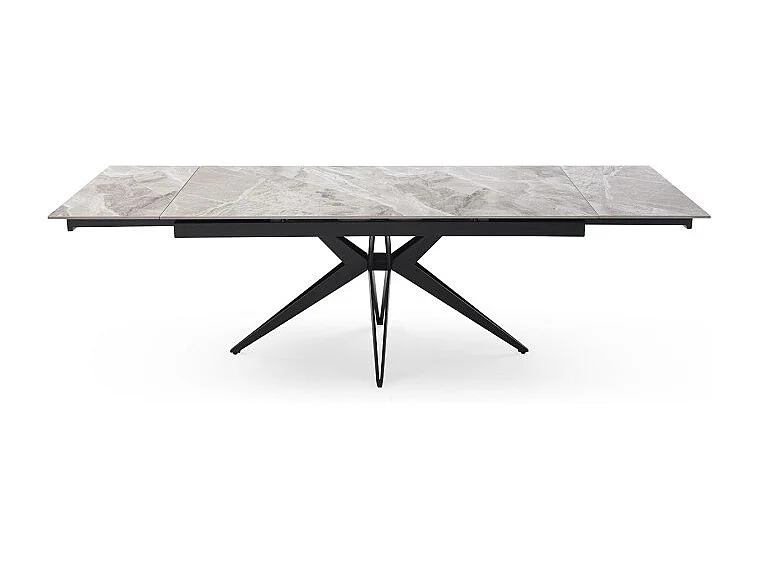 Table extensible 180/260 cm céramique marbré laqué pied étoile - DAKOTA 06
