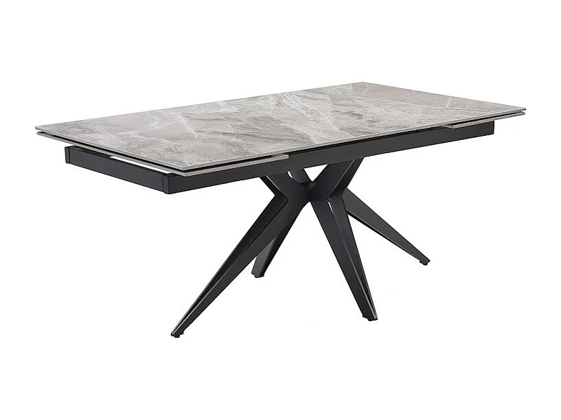 Table extensible 180/260 cm céramique marbré laqué pied étoile - DAKOTA 06