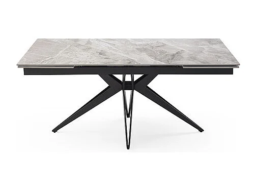 Table extensible 180/260 cm céramique marbré laqué pied étoile - DAKOTA 06