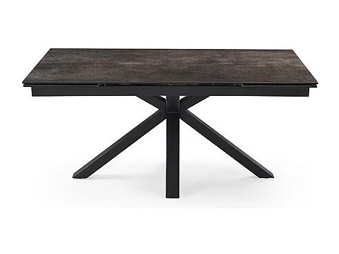 Table extensible 180/260 cm céramique gris vieilli pied croix - MAINE 04