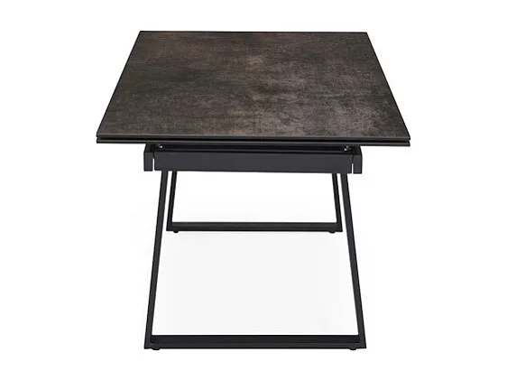 Table extensible 180/260 cm céramique gris vieilli pieds luge - MAINE 02