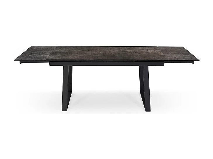 Table extensible 180/260 cm céramique gris vieilli pieds luge - MAINE 02