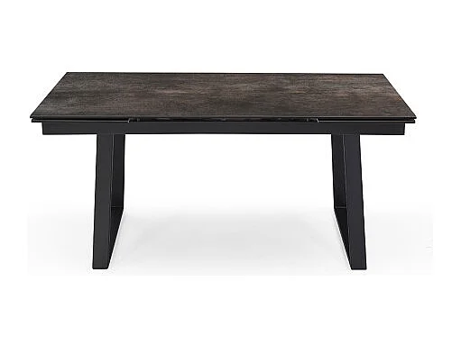 Table extensible 180/260 cm céramique gris vieilli pieds luge - MAINE 02