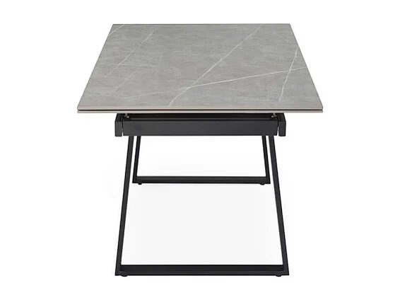 Table extensible 180/260 cm céramique gris marbré pieds luge - ARIZONA 02