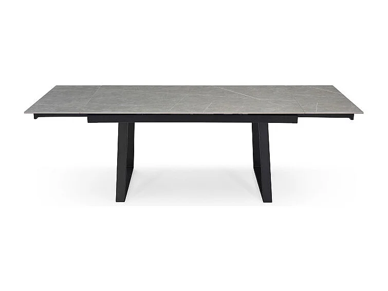 Table extensible 180/260 cm céramique gris marbré pieds luge - ARIZONA 02
