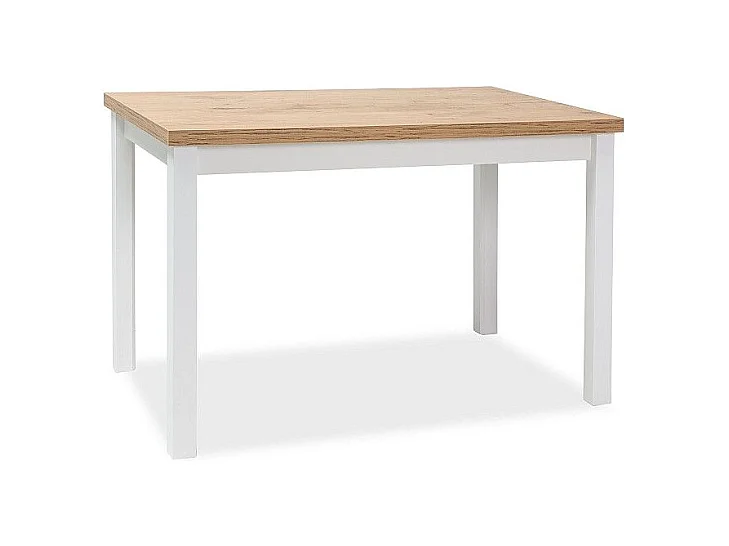Stół ADAM 120x68 dąb lancelot/biały mat