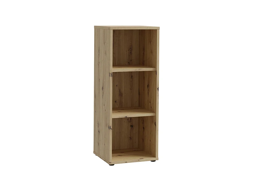 Etagère H. 115 cm 3 niveaux décor chêne rustique - MANOLO