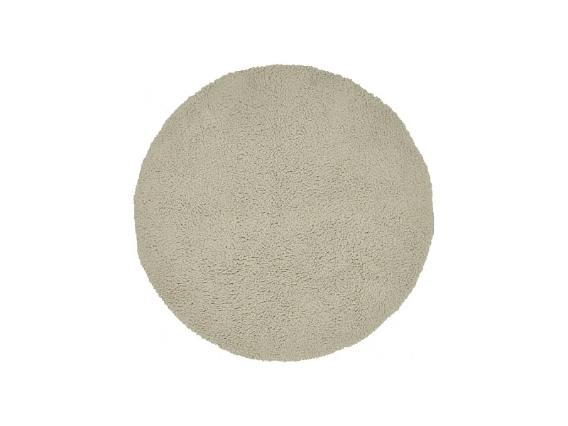 Tapis sherpa rond uni D 120 cm vert - NUAGE 3308