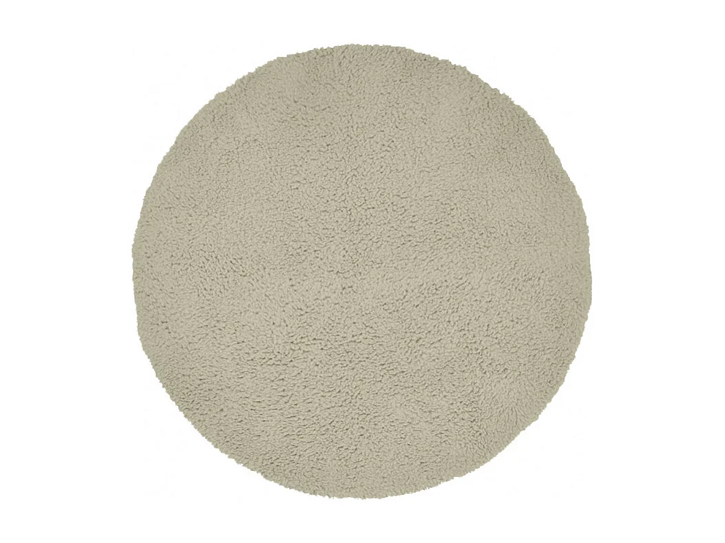 Tapis sherpa rond uni D 120 cm vert - NUAGE 3308