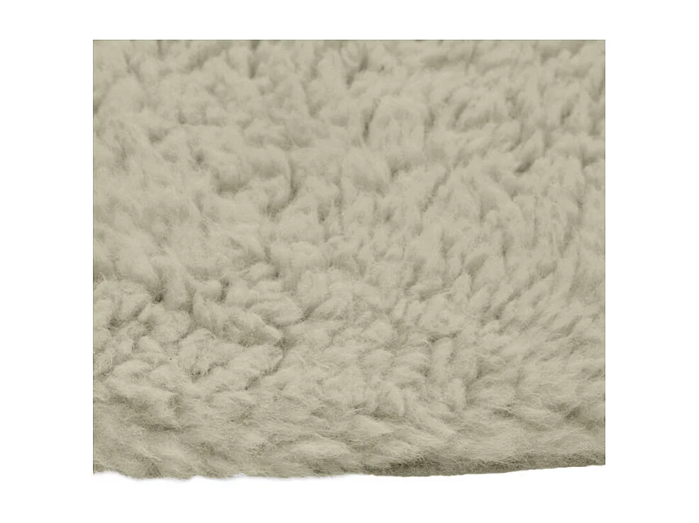 Tapis sherpa rond uni D 120 cm vert - NUAGE 3308