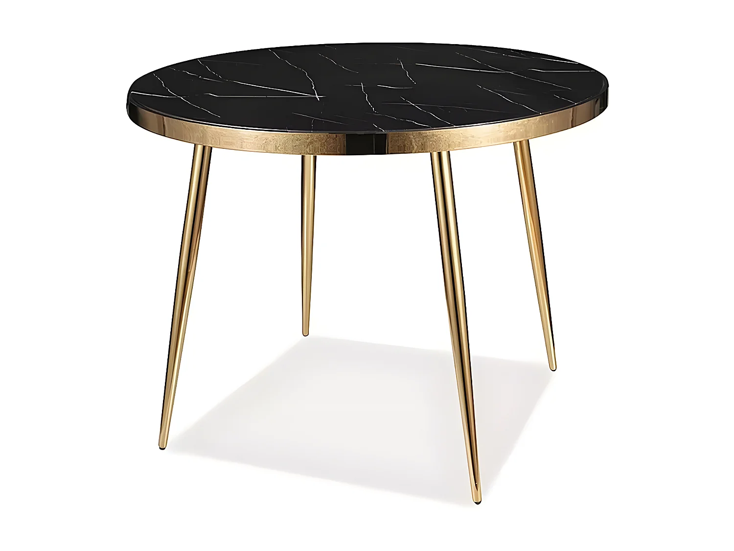 Table à manger Calvin/Noir&Or/o100x75